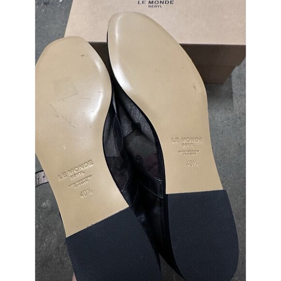 LE MONDE BERYL Mary Jane Mesh Flats Black - Picture 8 of 9